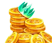 Gamdom gold coins with green crown